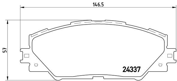 BREMBO stabdžių trinkelių rinkinys, diskinis stabdys P 83 071