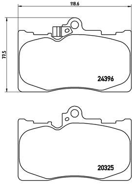 BREMBO Комплект тормозных колодок, дисковый тормоз P 83 072