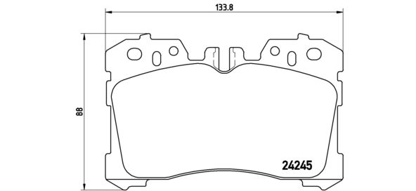 BREMBO stabdžių trinkelių rinkinys, diskinis stabdys P 83 077