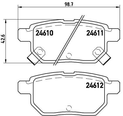 BREMBO stabdžių trinkelių rinkinys, diskinis stabdys P 83 083