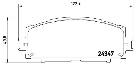 BREMBO stabdžių trinkelių rinkinys, diskinis stabdys P 83 086