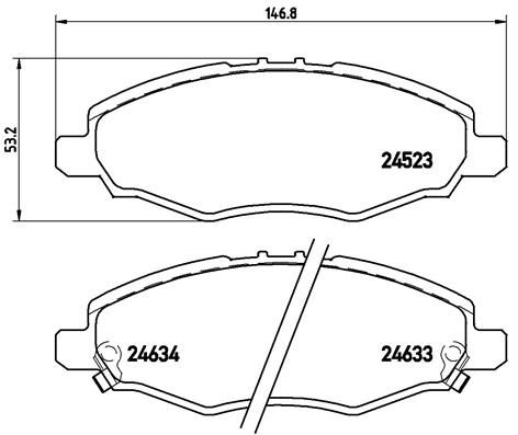 BREMBO stabdžių trinkelių rinkinys, diskinis stabdys P 83 094