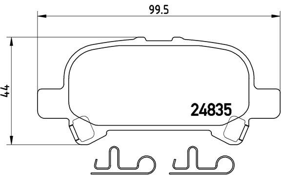 BREMBO stabdžių trinkelių rinkinys, diskinis stabdys P 83 110