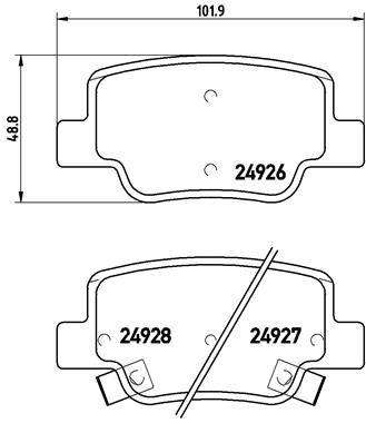 BREMBO stabdžių trinkelių rinkinys, diskinis stabdys P 83 114