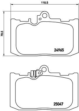 BREMBO stabdžių trinkelių rinkinys, diskinis stabdys P 83 131