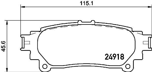 BREMBO stabdžių trinkelių rinkinys, diskinis stabdys P 83 152