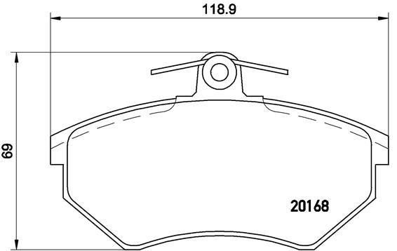 BREMBO stabdžių trinkelių rinkinys, diskinis stabdys P 85 011