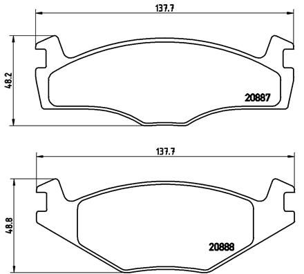 BREMBO Комплект тормозных колодок, дисковый тормоз P 85 024