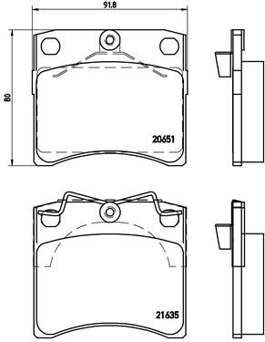 BREMBO stabdžių trinkelių rinkinys, diskinis stabdys P 85 027