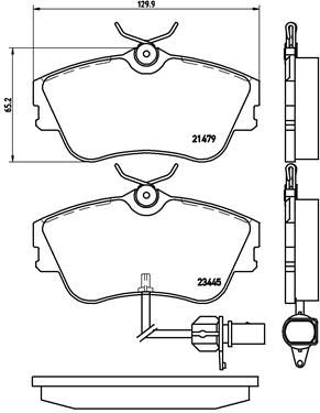 BREMBO Комплект тормозных колодок, дисковый тормоз P 85 050