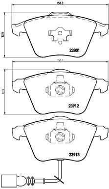 BREMBO Комплект тормозных колодок, дисковый тормоз P 85 079