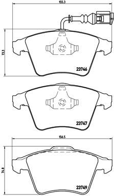 BREMBO stabdžių trinkelių rinkinys, diskinis stabdys P 85 081