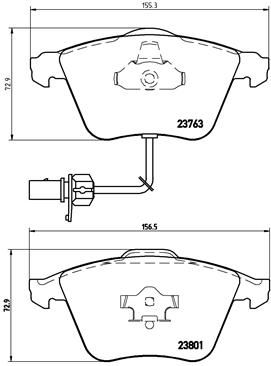 BREMBO stabdžių trinkelių rinkinys, diskinis stabdys P 85 084