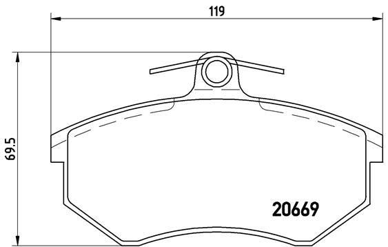 BREMBO stabdžių trinkelių rinkinys, diskinis stabdys P 85 093