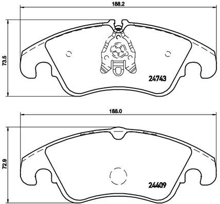 BREMBO stabdžių trinkelių rinkinys, diskinis stabdys P 85 098