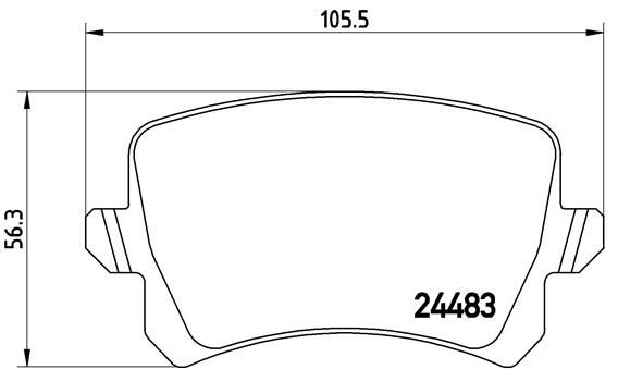 BREMBO stabdžių trinkelių rinkinys, diskinis stabdys P 85 108