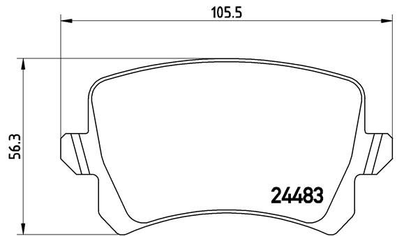 BREMBO stabdžių trinkelių rinkinys, diskinis stabdys P 85 109X