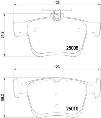 BREMBO Комплект тормозных колодок, дисковый тормоз P 85 125X