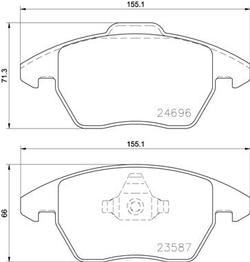 BREMBO Комплект тормозных колодок, дисковый тормоз P 85 148