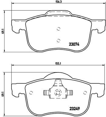 BREMBO stabdžių trinkelių rinkinys, diskinis stabdys P 86 020