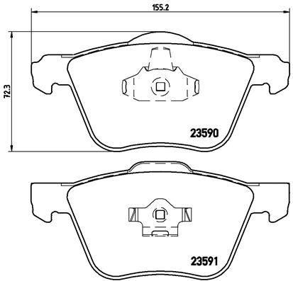 BREMBO Комплект тормозных колодок, дисковый тормоз P 86 022