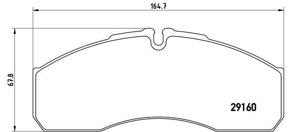 BREMBO stabdžių trinkelių rinkinys, diskinis stabdys P A6 022