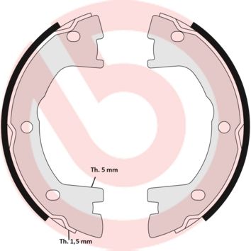 BREMBO Комплект тормозных колодок, стояночная тормозная с S A6 506