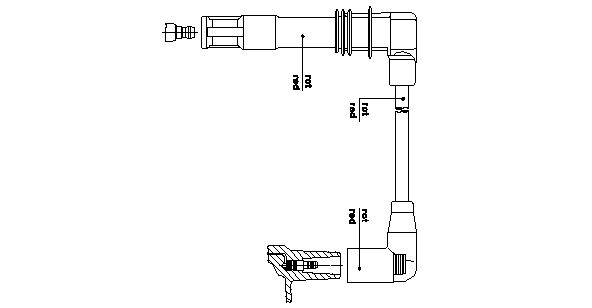 BREMI Провод зажигания 1A30/25