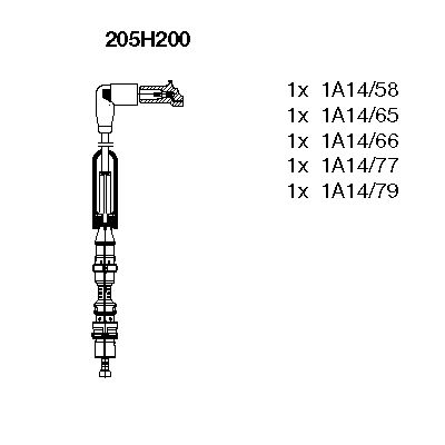 BREMI uždegimo laido komplektas 205H200