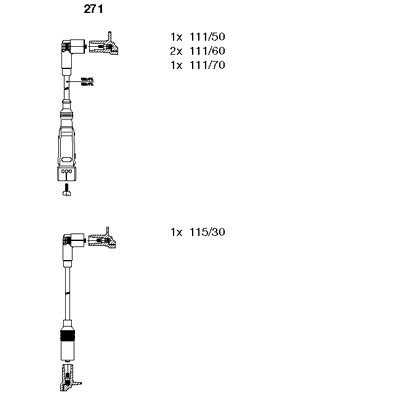 BREMI Комплект проводов зажигания 271