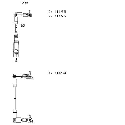 BREMI Комплект проводов зажигания 299