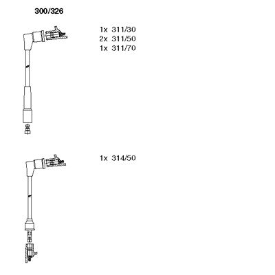 BREMI uždegimo laido komplektas 300/326