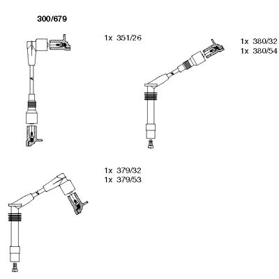 BREMI Комплект проводов зажигания 300/679
