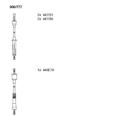 BREMI Комплект проводов зажигания 300/777