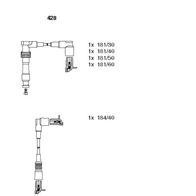 BREMI Комплект проводов зажигания 428