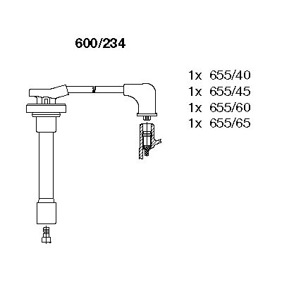 BREMI uždegimo laido komplektas 600/234