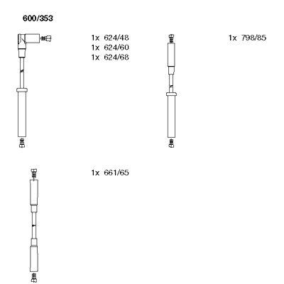 BREMI Комплект проводов зажигания 600/353
