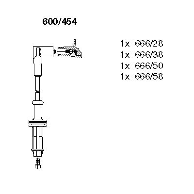 BREMI Комплект проводов зажигания 600/454