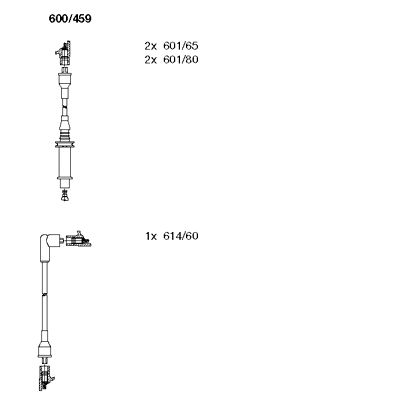 BREMI uždegimo laido komplektas 600/459
