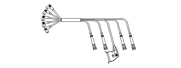 BREMI uždegimo laido komplektas 782/100