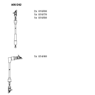 BREMI Комплект проводов зажигания 800/242