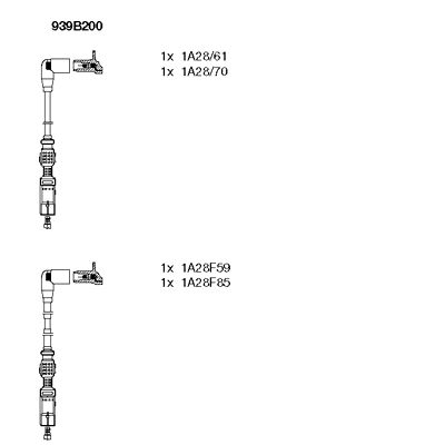 BREMI Комплект проводов зажигания 939B200