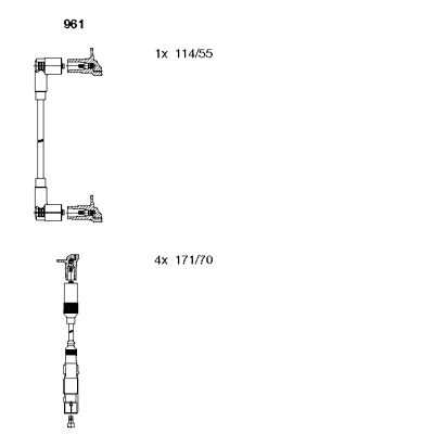BREMI uždegimo laido komplektas 961