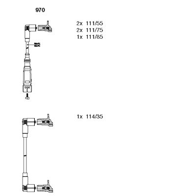 BREMI Комплект проводов зажигания 970