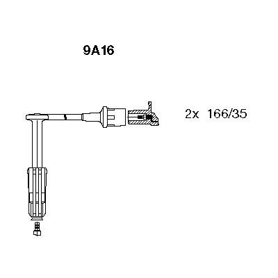 BREMI Комплект проводов зажигания 9A16