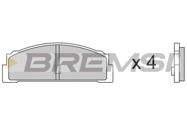BREMSI Комплект тормозных колодок, дисковый тормоз BP2003