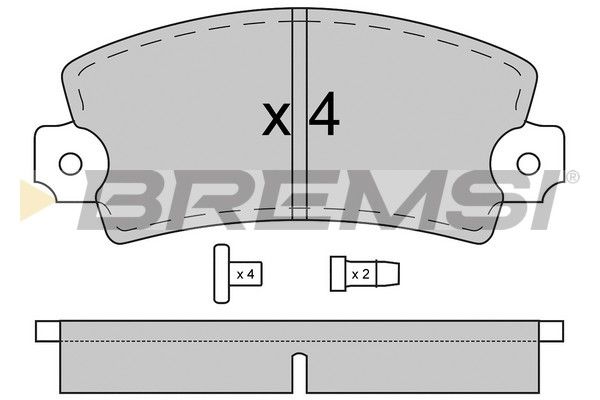 BREMSI stabdžių trinkelių rinkinys, diskinis stabdys BP2018