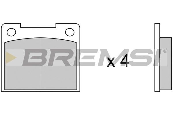 BREMSI stabdžių trinkelių rinkinys, diskinis stabdys BP2019
