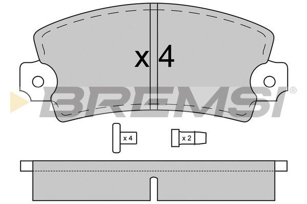 BREMSI stabdžių trinkelių rinkinys, diskinis stabdys BP2026