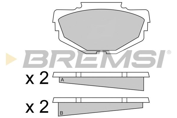 BREMSI stabdžių trinkelių rinkinys, diskinis stabdys BP2040